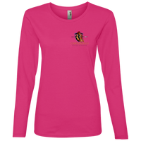 Coppershield 884L Anvil Ladies' Lightweight LS T-Shirt T-Shirts CustomCat Hot Pink S 
