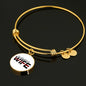 Firefighter Wife Engravable Bangle - Silver or Gold Jewelry ShineOn Fulfillment
