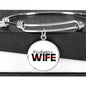 Firefighter Wife Engravable Bangle - Silver or Gold Jewelry ShineOn Fulfillment Luxury Bangle (Silver) No