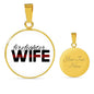 Firefighter Wife Engravable Necklace - Silver or Gold Jewelry ShineOn Fulfillment Luxury Necklace (Gold) Yes