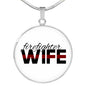 Firefighter Wife Engravable Necklace - Silver or Gold Jewelry ShineOn Fulfillment Luxury Necklace (Silver) No
