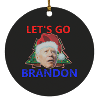 Let's Go Brandon Christmas Tree Ornament Housewares Black One Size 