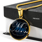 Mrs Thin Blue Line Engravable Necklace - Silver or Gold Jewelry Luxury Necklace (Gold) No