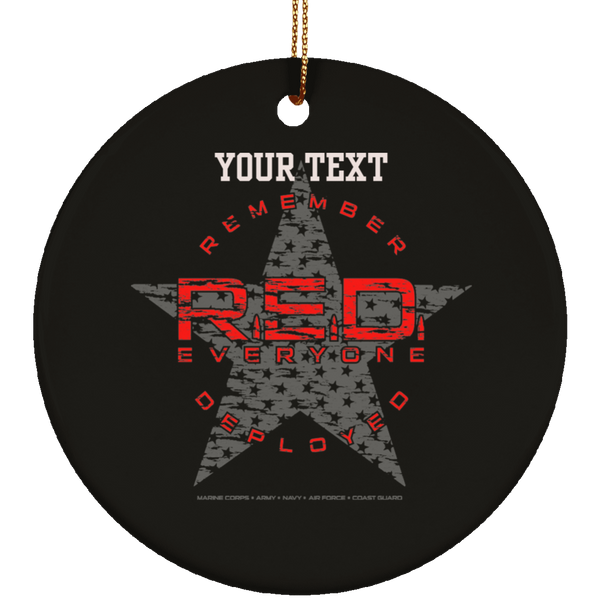 Personalized Remember Everyone Deployed Ornament Housewares Black One Size 