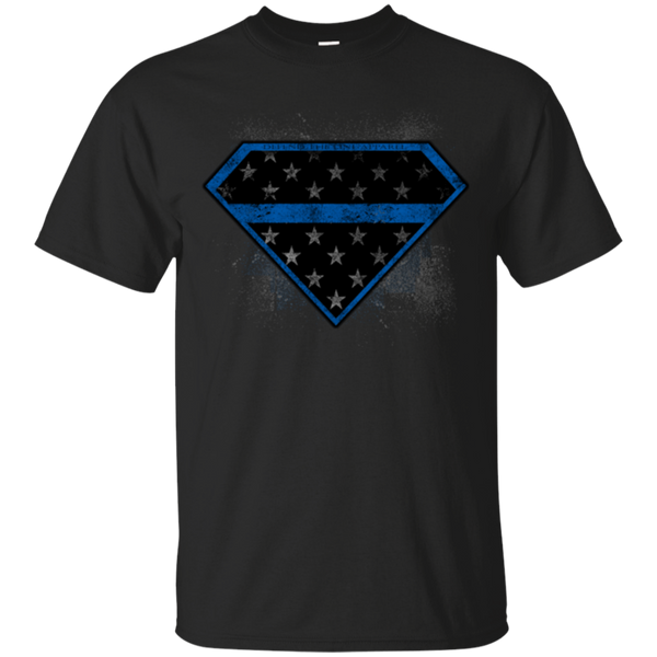 Super Police Thin Blue Line Shirt T-Shirts CustomCat 