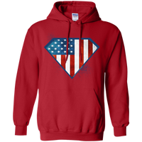 Super USA Hoodie Sweatshirts CustomCat Red Small 