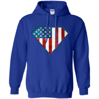 Super USA Hoodie Sweatshirts CustomCat Royal Small 