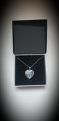 Thin Blue Line Engravable Heart Necklace - Silver or Gold Jewelry ShineOn Fulfillment