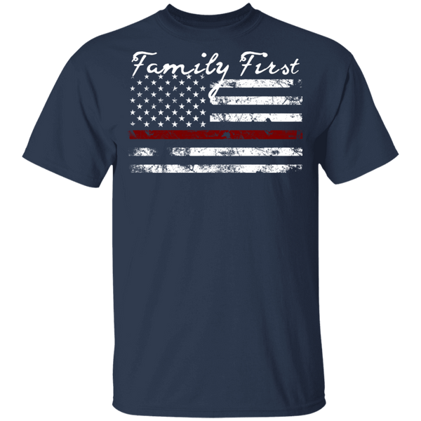 Youth Family First Thin Red Line T-Shirt T-Shirts Navy YXS 