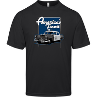 America's Finest Vintage Police Car Lightweight Athletic T-Shirt T-Shirts Black S 