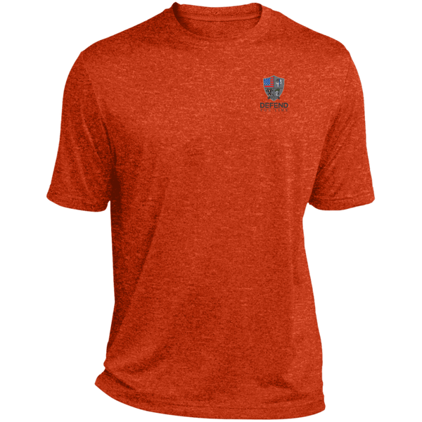Defend the Line Men's Athletic Shirt T-Shirts Deep Orange Heather S 