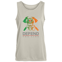 Firefighter Mask Irish St. Patrick's Day Women's Moisture Wicking Athletic Training Tank Activewear Silver X-Small 