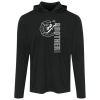 Mens Firefighter Brotherhood Performance Hooded Tee Black S 