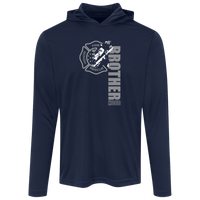 Mens Firefighter Brotherhood Performance Hooded Tee True Navy S 
