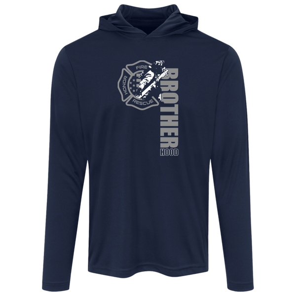 Mens Firefighter Brotherhood Performance Hooded Tee True Navy S 