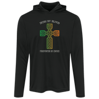 Mens Irish By Blood Firefighter Performance Hooded Tee Black S 