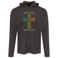Mens Irish By Blood Firefighter Performance Hooded Tee Iron Grey S 