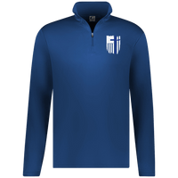 Men's Thin Blue Line Cross Law Enforcement Police Performance Pullover Quarter Zip Royal S 