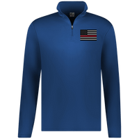 Men's Thin Red Line Firefighter Performance Pullover Quarter Zip Royal S 