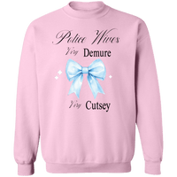 Police Wives, Very Demure Crewneck Sweatshirt Sweatshirts Light Pink S 
