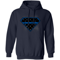 Super Police Thin Blue Line Hoodie Sweatshirts Navy S 