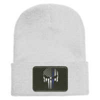The Punisher Adult Cuffed Knit Beanie Beanies White Rectangle 
