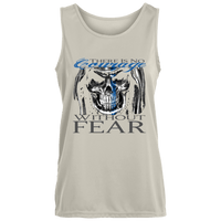 There Is No Courage Without Fear Women's Moisture Wicking Athletic Training Tank Activewear Silver X-Small 