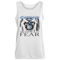 There Is No Courage Without Fear Women's Moisture Wicking Athletic Training Tank Activewear White X-Small 