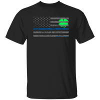 Thin Blue Line Clover T-Shirt T-Shirts Black S 