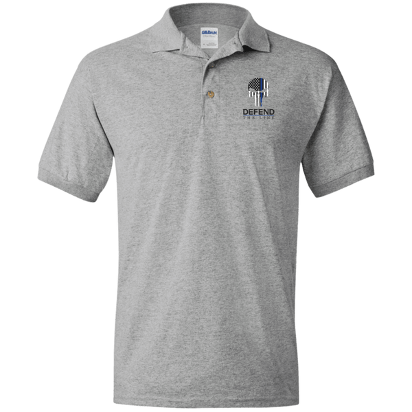 Thin Blue Line Punisher Polo Shirt Apparel Sport Grey S 