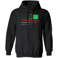 Thin Red Line Clover Hoodie Sweatshirts Black S 