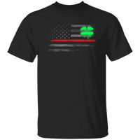 Thin Red Line Clover T-Shirt T-Shirts Black S 
