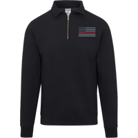 Thin Red Line Fleece 1/4 Zip Pullover Pullover Black S 