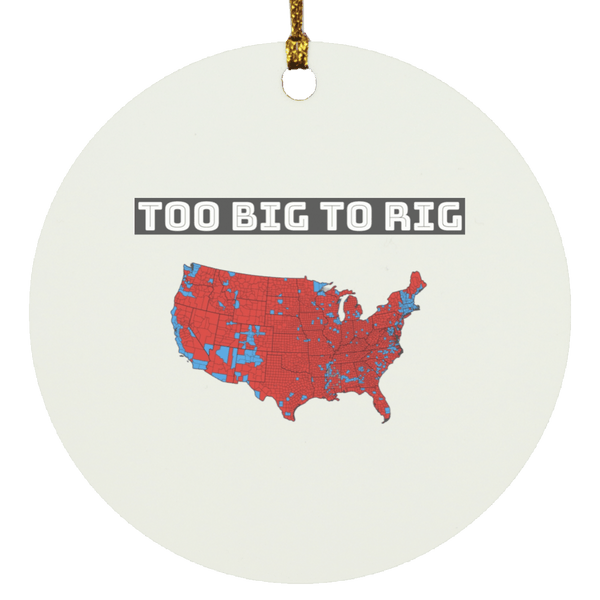 Too Big To Rig Christmas Tree Ornament Housewares White One Size 
