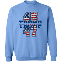 Trump 45-47 Crewneck Sweatshirt Sweatshirts Carolina Blue S 