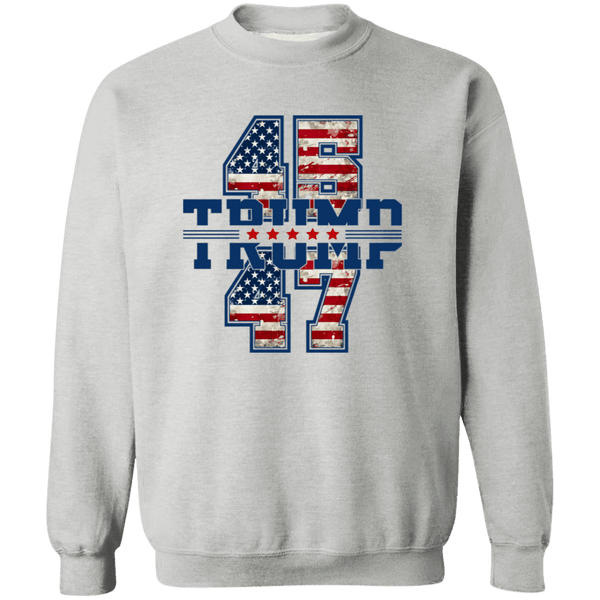 Trump 45-47 Crewneck Sweatshirt Sweatshirts Sport Grey S 