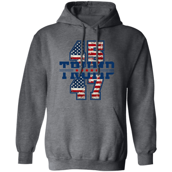 Trump 45-47 Hoodie Sweatshirts Dark Heather S 