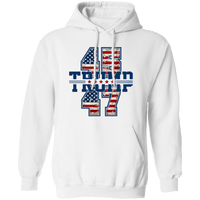 Trump 45-47 Hoodie Sweatshirts White S 