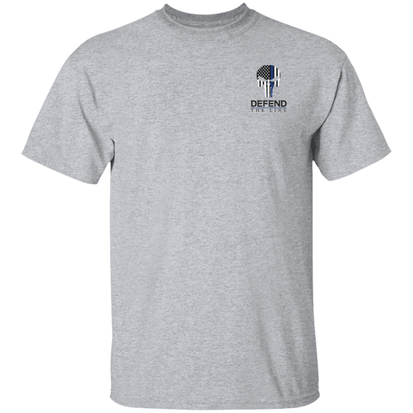 Unisex Thin Blue Line Double Sided K9 T-Shirt T-Shirts Sport Grey S 