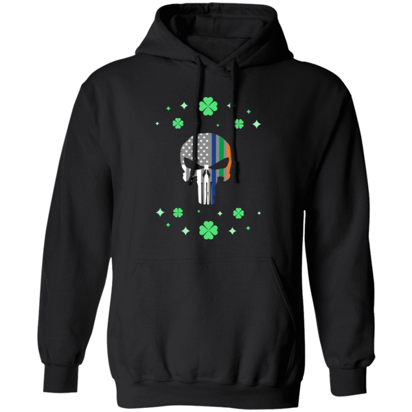 Unisex Thin Blue Line Irish Punisher Hoodie Sweatshirts Black S 