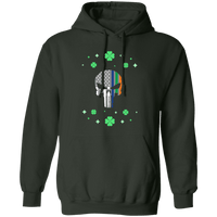 Unisex Thin Blue Line Irish Punisher Hoodie Sweatshirts Forest Green S 