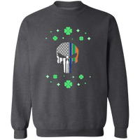 Unisex Thin Blue Line Irish Punisher Sweatshirt Sweatshirts Dark Heather S 