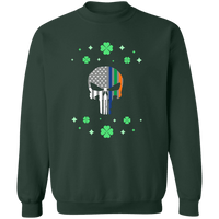 Unisex Thin Blue Line Irish Punisher Sweatshirt Sweatshirts Forest Green S 
