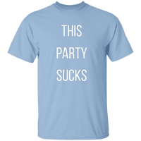 Unisex This Party Sucks T-Shirt T-Shirts Light Blue S 
