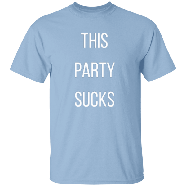 Unisex This Party Sucks T-Shirt T-Shirts Light Blue S 