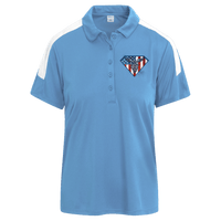 Women's Super Nurse Performance Polo Shirt Polo Shirts Carolina Blue/White X-Small 