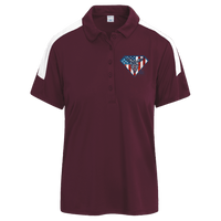 Women's Super Nurse Performance Polo Shirt Polo Shirts Maroon/White X-Small 