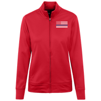 Women's Thin Blue Line Jacket Jackets Deep Red X-Small 