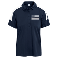 Women's Thin Blue Line Performance Polo Polo Shirts True Navy/White X-Small 