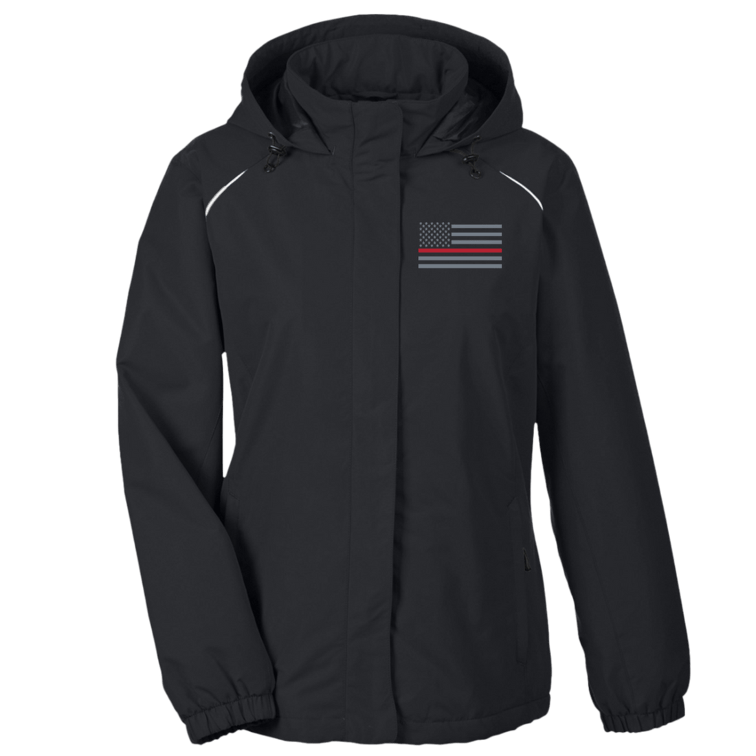Women's Thin Red Line Firefighter Fleece-lined Windbreaker Jacket